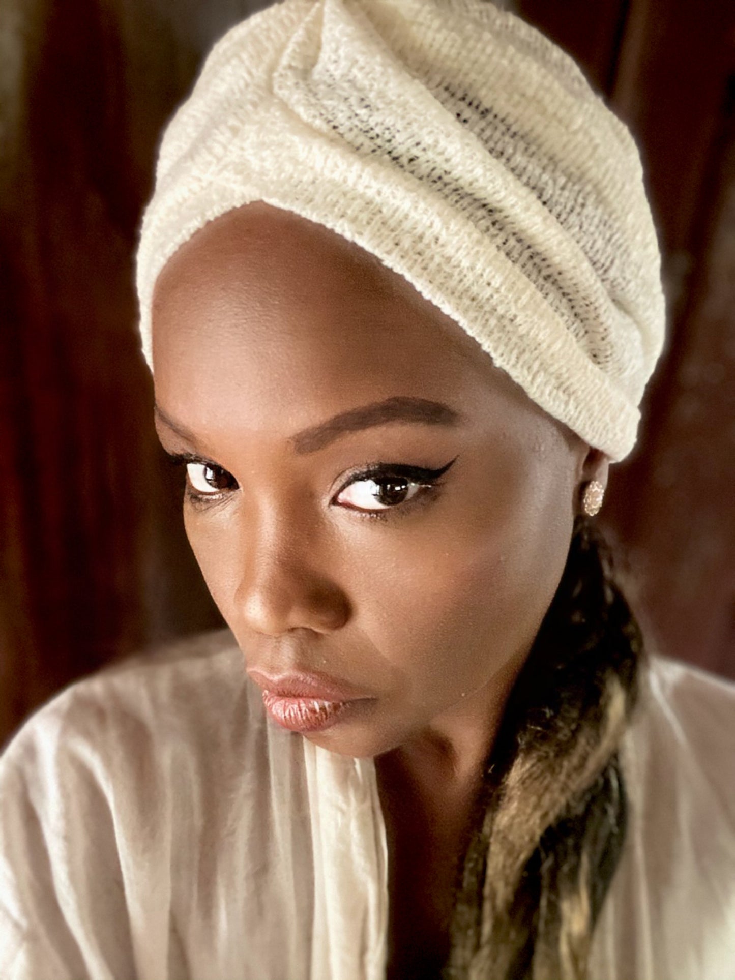 Classic Turban - Ivory Crochet