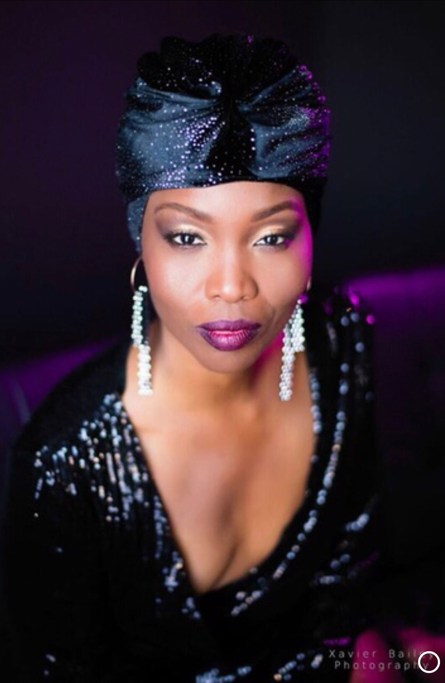 Galaxy Turban - Black Velvet