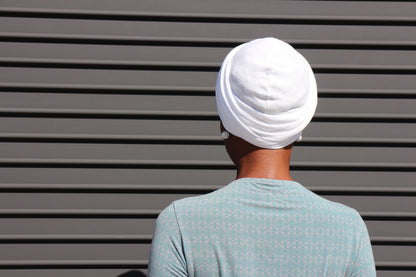 All cotton Unisex Turban - White