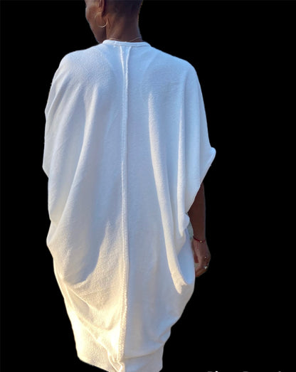 The Burt Dress - White cotton terry